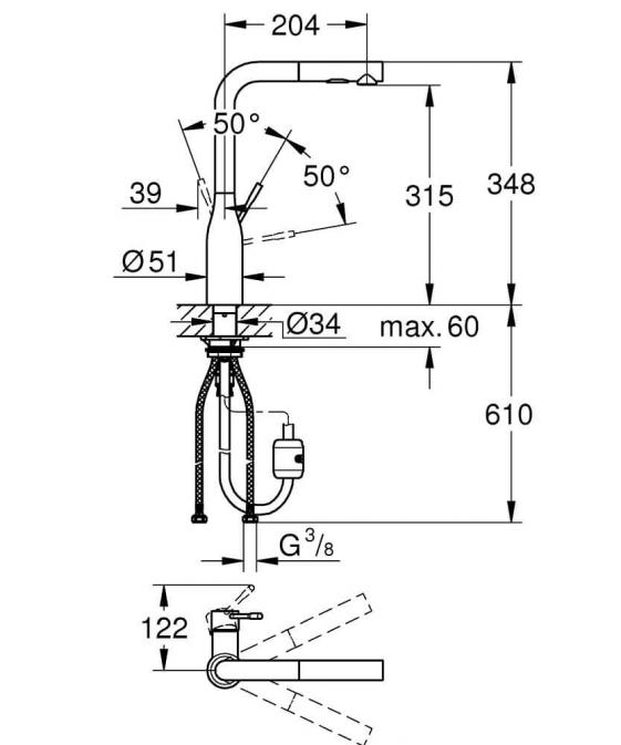 Grohe Bateria Zlewozmywakowa Essence Warm Sunset 30270DA0