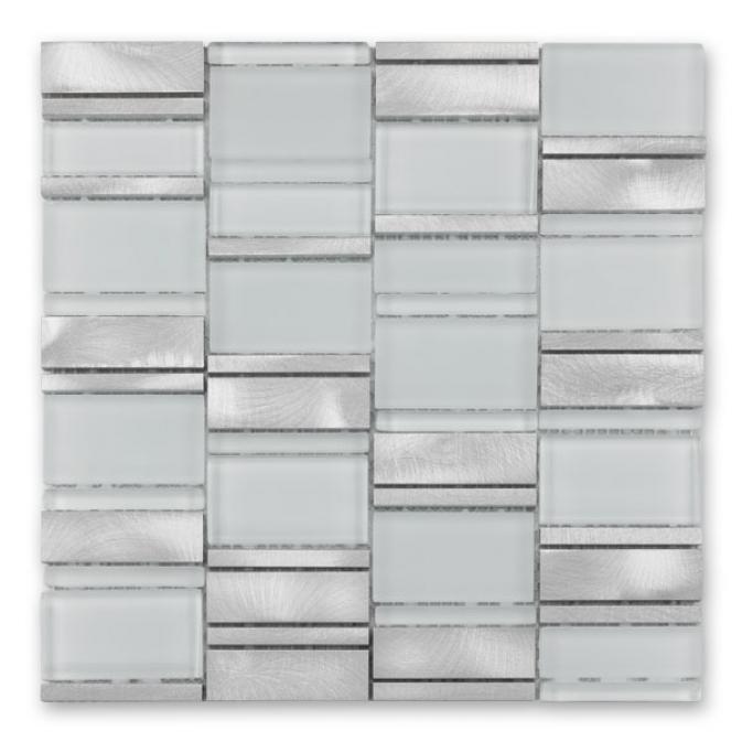Barwolf Mozaika Szklano-Aluminiowa GL-14013  29,8x29,8x0,8