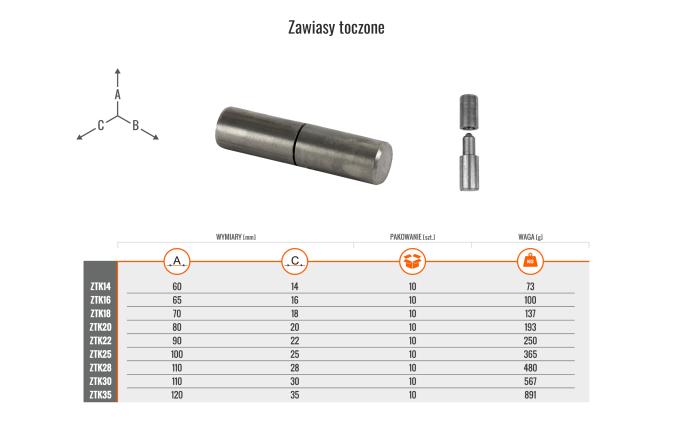 MARK KYRC ZAWIAS TOCZONY FI 20 MM