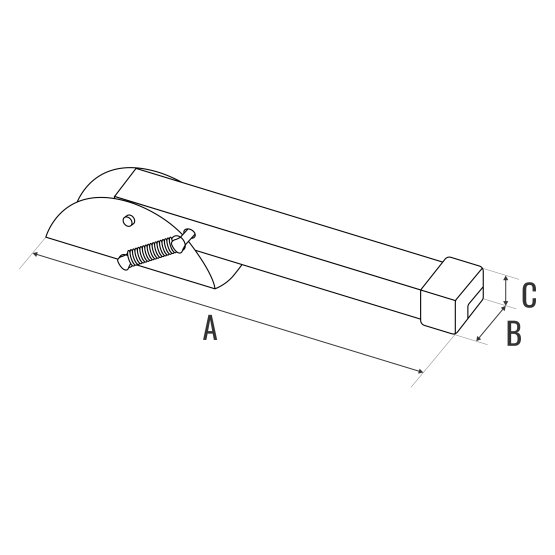 MARK KYRC  PODPÓRKA DRZWIOWA KWADRATOWA 30X20 MM L-470 CZARNA PDK300CZ