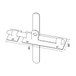 MARK KYRC  ZASUWA RYGLOWA DWUSTRONNA 150X70X2 MM CZARNA WRG150C