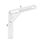 MARK KYRC  WSPORNIK STALOWY SKŁADANY Z BLOKADĄ 200X160X1,5 MM GALWAN WSLB200BI