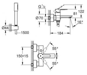 Grohe Bateria wannowa z Zestawem punktowym Lineare 33850001