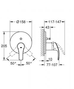 Grohe Bateria do Obsługi Dwóch Wyjść Wody Eurosmart 24043002