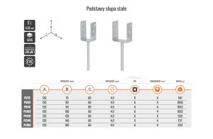 MARK KYRC PODSTAWA SŁUPA STAŁA 120X140X60X4MM