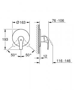 Grohe Bateria Podtynkowa Eurosmart Chrom 19451002