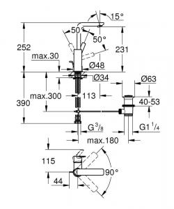 Grohe Bateria Umywalkowa Lineare 23296001