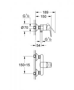 Grohe Bateria Prysznicowa BauLoop 23340000