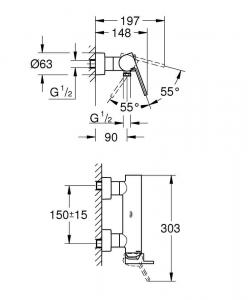 Grohe Bateria Prysznicowa Plus 33577003