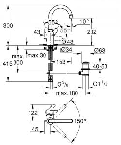 Grohe Bateria Umywalkowa Eurostyle Cosmopolitan 23043003