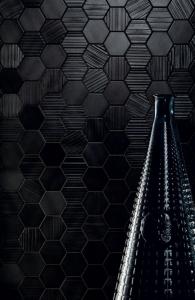 Mozaika czarna Hexagon Horizon Black 28,9 x 22,1 cm Tubądzin