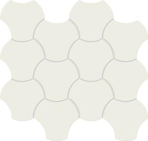Tubądzin Mozaika Cielo e Terra Bianco Up Down 1 MAT 6 mm 29,8x34,3