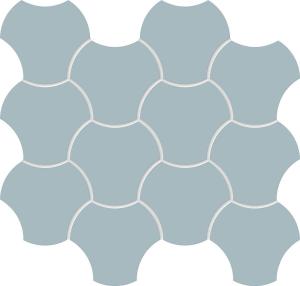 Tubądzin Mozaika Cielo e Terra Blu Up Down 1 MAT 6 mm 29,8x34,3