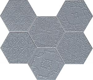 Tubądzin Mozaika Ścienna Lace Graphite 28,9x22,1