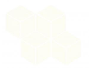 Paradyż Uniwersalna Mozaika Prasowana Romb Hexagon Bianco 20,4x23,8