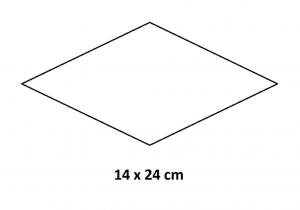 Rhombus Black Smooth 14x24 