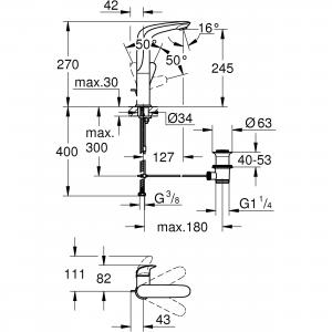 Grohe Bateria Umywalkowa Eurostyle L Eurostyle 23718003