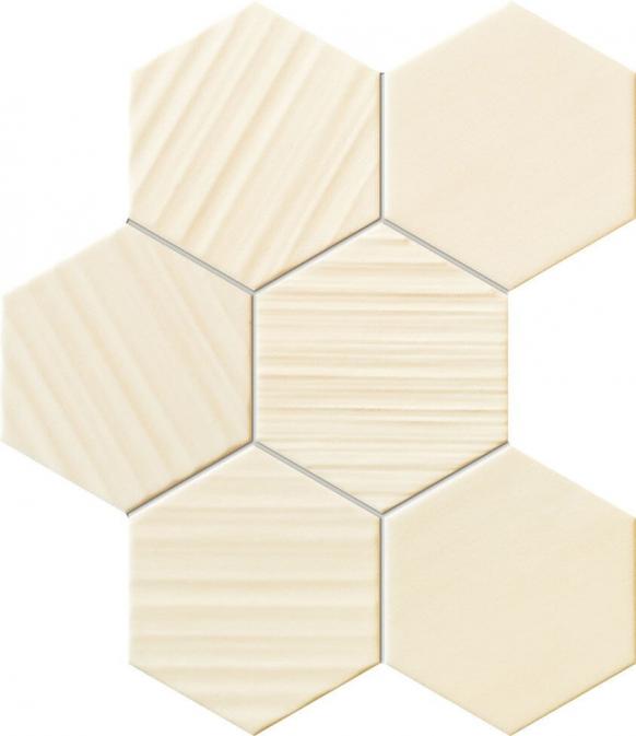 Tubądzin Mozaika Hexagon Horizon Ivory 28,9x22,1
