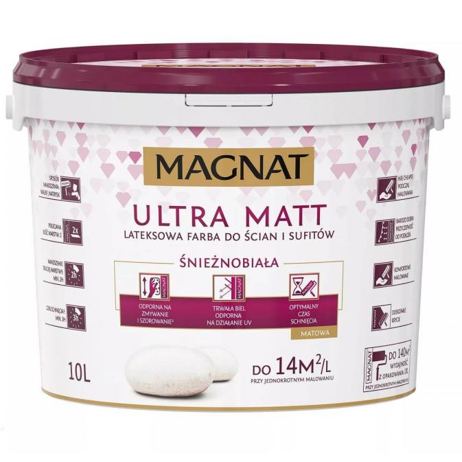 Magnat Farba Lateksowa  Ultra Matt Śnieżnobiała 10L